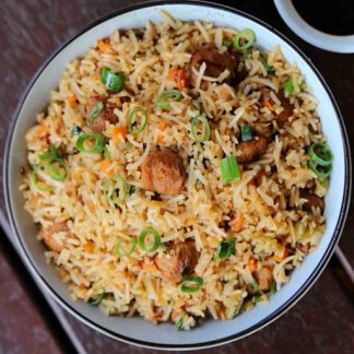 Veg Soya Chaap Special Fried Rice